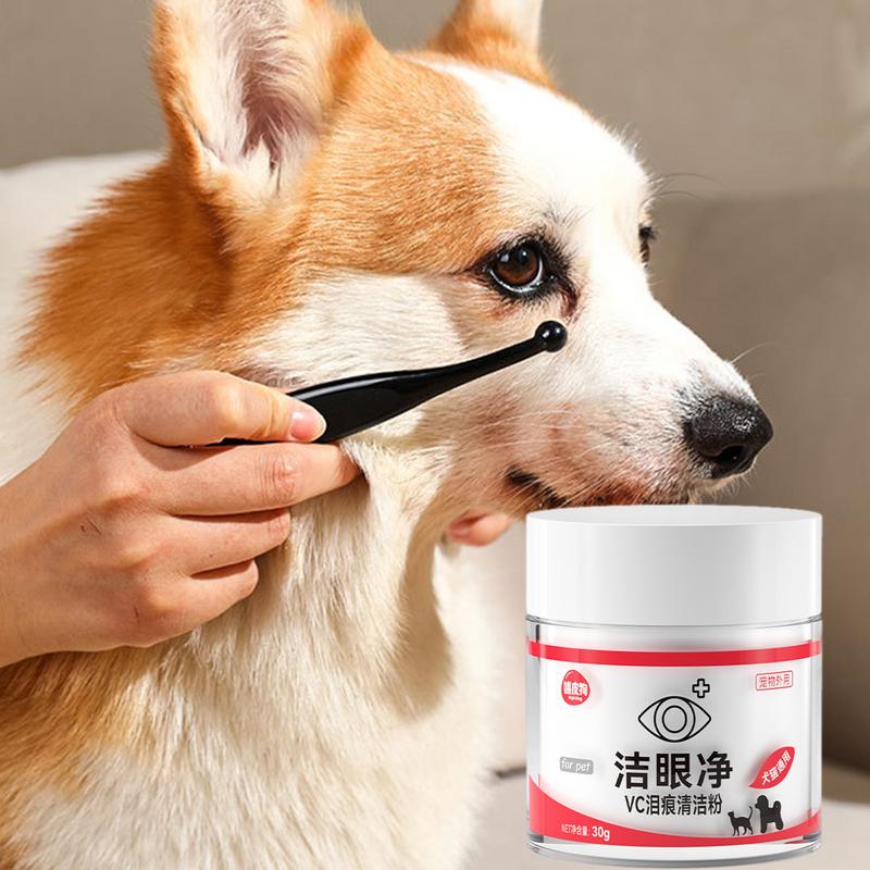 【Storewide Sale】 Pet Eye Tear Stain Remover Powder for Dogs and Cats, Natural, Apply Around Eyes, Absorbs, Repels Dry Staining, Non-Irritating