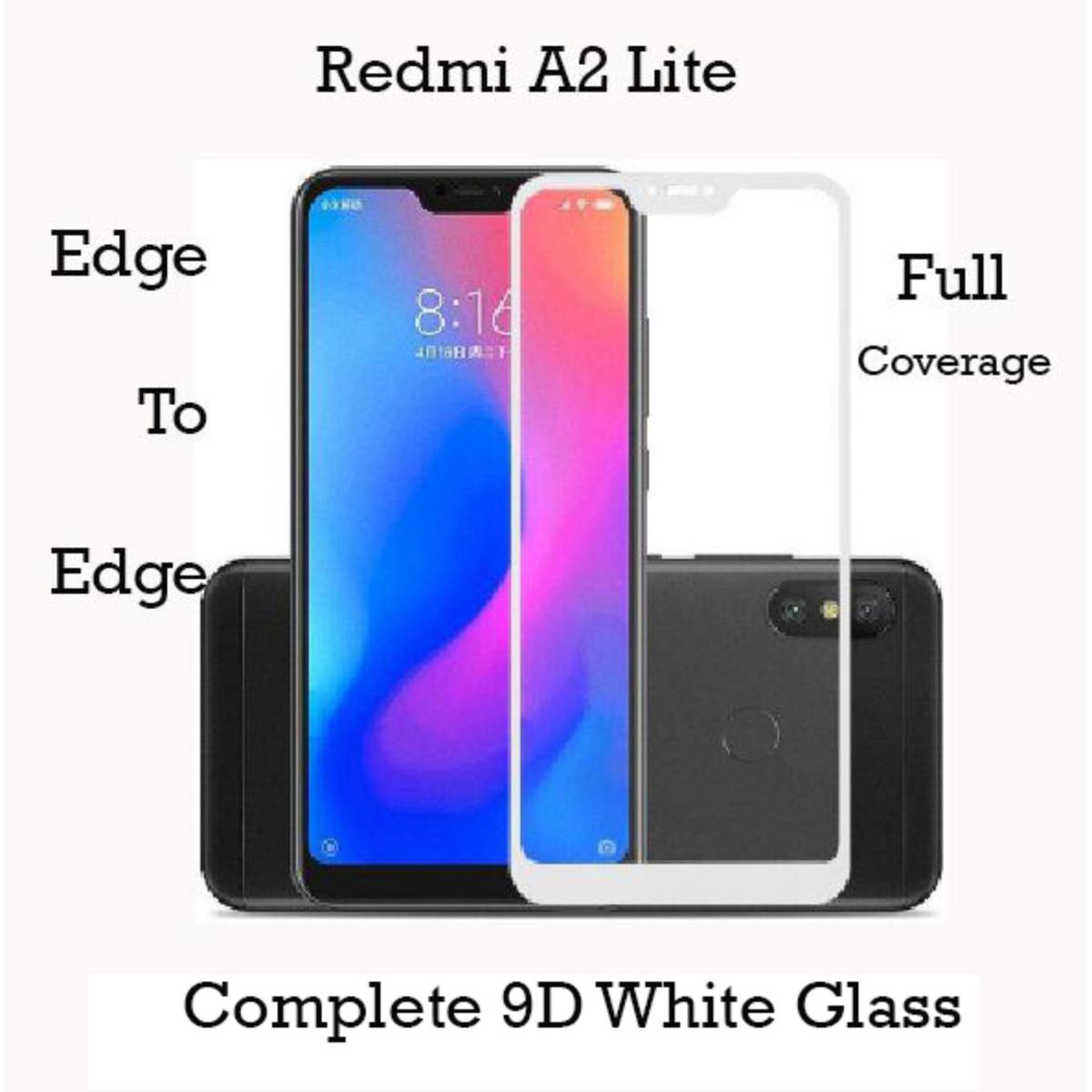 Redmi A2 Lite Glass Protector 9D Tempered Glass For Redmi A2 Lite - White