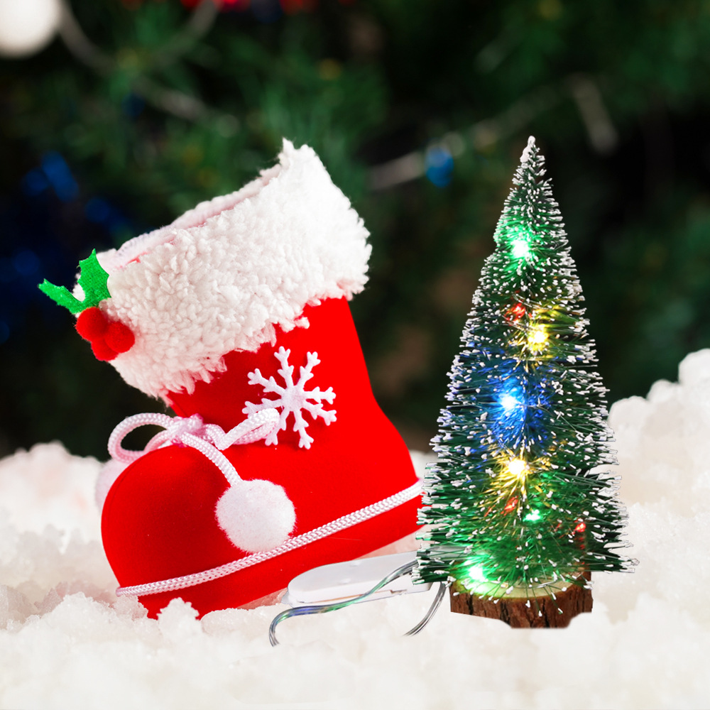 4 Different Sizes Xmas Tree Mini Christmas Tree LED Christmas Tree Decoration Tabletop Christmas Tree Artificial Snow Tree Frosty Xmas Tree Festival Decorations Miniature Christmas Tree Decor Christmas Tree Ornament Snow-covered Christmas Tree 4 Different