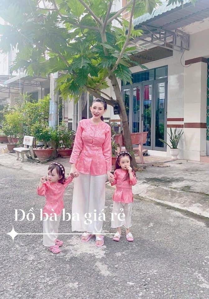 BỘ BÀ BA CƯNG XỈU CHO MẸ VÀ BÉ quần đen