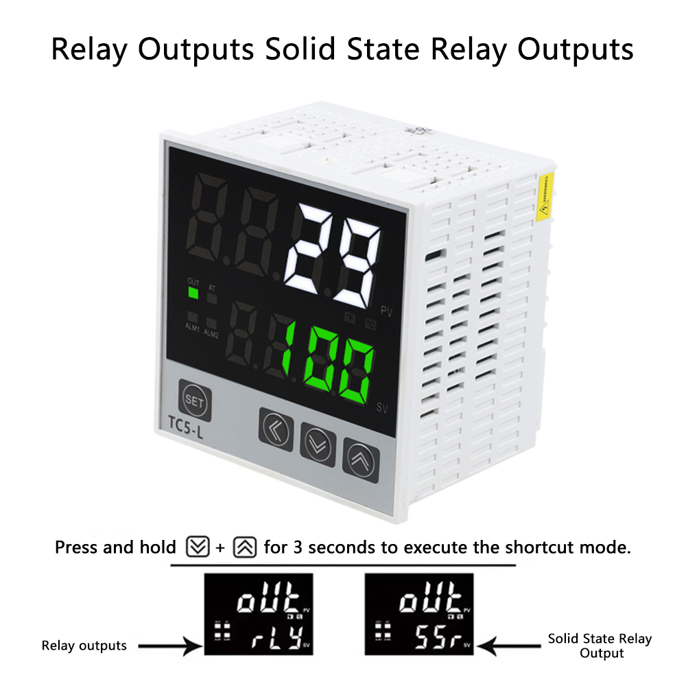 diymore Temperature Controller PID Digital Temperature Controller Relay Output Thermostat AC100-240V Temperature Control Switch