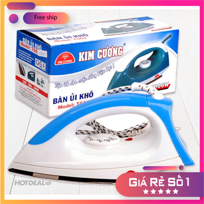Bàn ủi quần áo kim cương t602 - bàn là vải , ủi vải khô tự động ngắt loại cao cấp