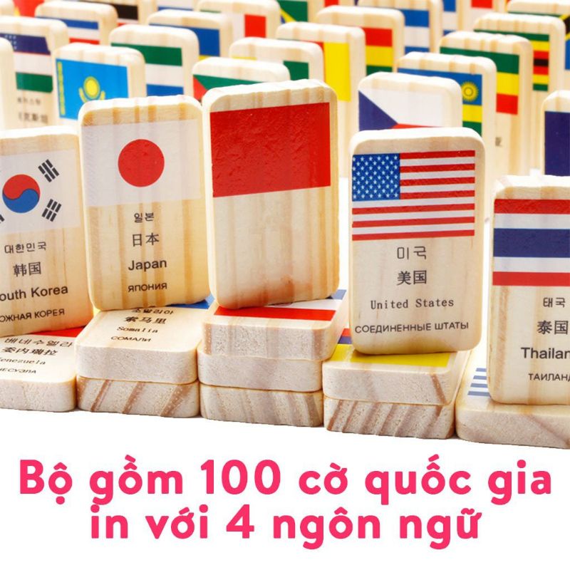 Đồ chơi gỗ Domino 12 màu 120 miếng
