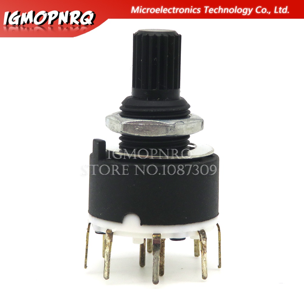 RS16 RS26 Selectable Band Rotary Channel Selector Switch Single Deck Rotary Switch Band Selector 1P12T 2P6T 3P4T 4P3T integrated circuit