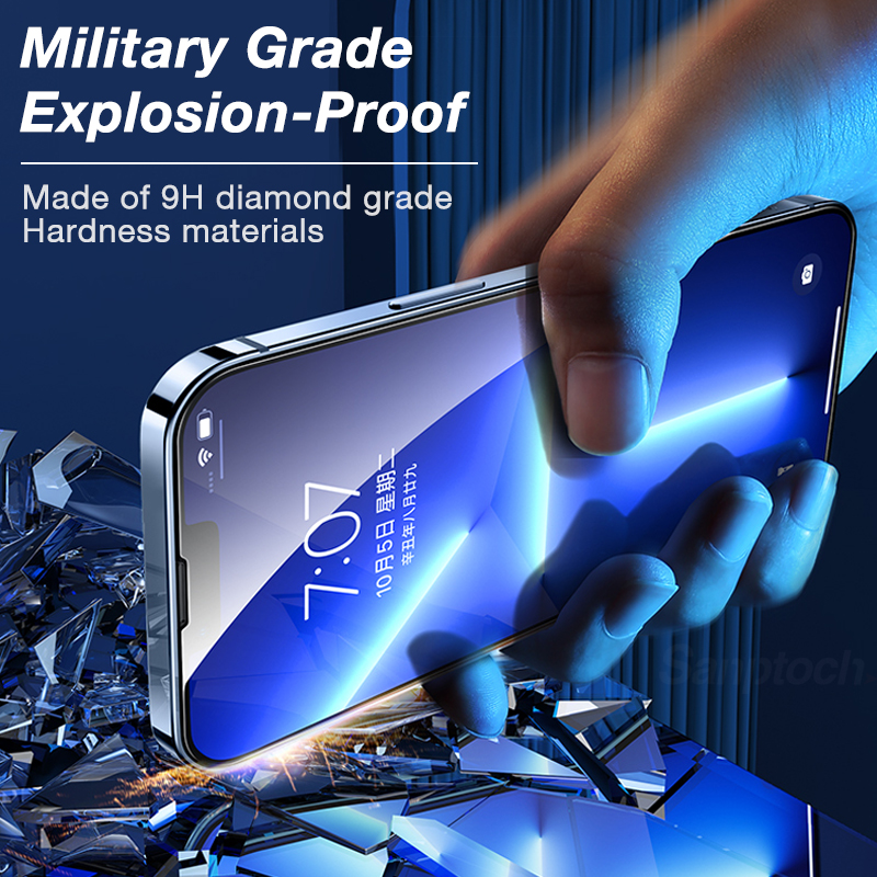 Sanptoch Đầy Đủ miếng bảo vệ màn hình Với Dễ Dàng Cài Đặt bộ công cụ cho iphone 15 14 13 12 11 Pro Max Cộng Với kính cường lực Cho iPhone X XS Max XR Privacy Greenray HD Bụi miếng dán film bảo vệ chống
