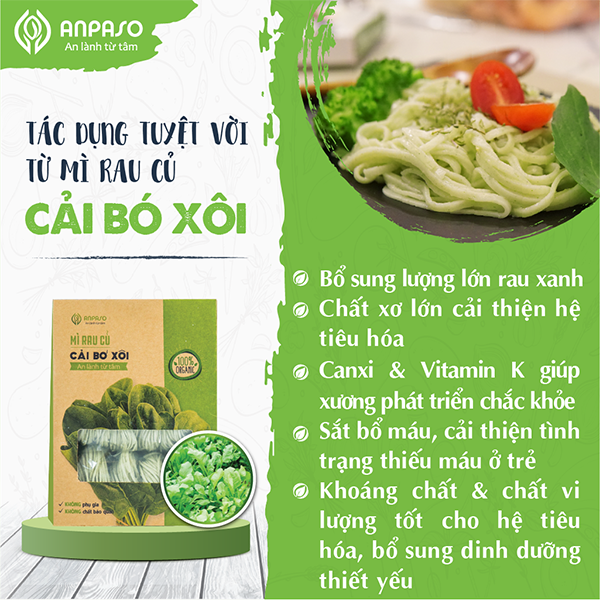 Mì Rau Củ Hữu Cơ Organic ANPASO 300g