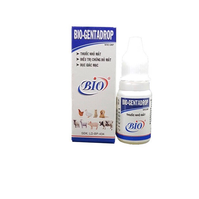 Nhỏ mắt cho chó mèo Bio Gentadrop 10ml