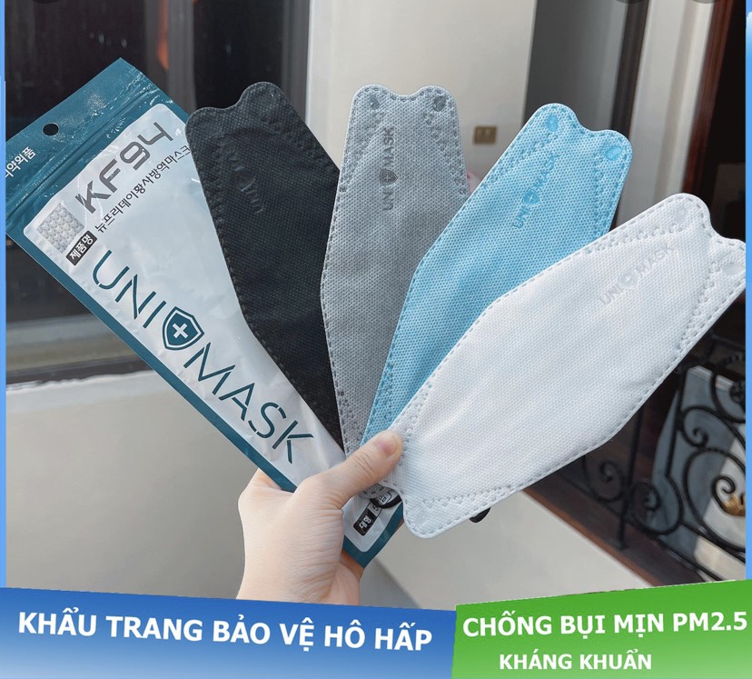 set 50 chiếc khẩu trang4D KF94 Unimask kháng khuẩn cao cấp