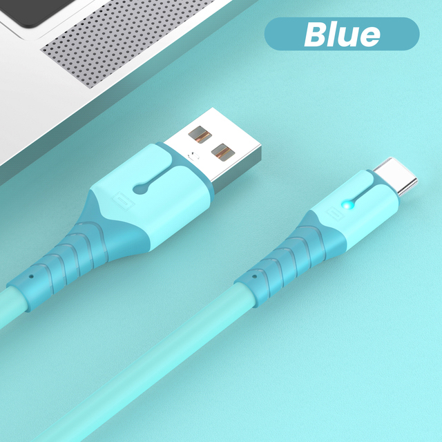 Cáp Dữ Liệu Silicon Lỏng 1M 5A TYPE-C/Cáp Sạc Siêu Nhanh USB Có Đèn/Cáp Sạc TYPE-C Tương Thích Với Điện Thoại Di Động Android Huawei Xiaomi