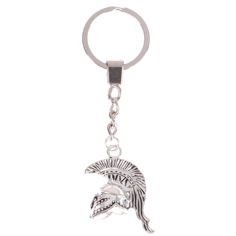 Flash Sale Spartan Roman Helmet Warrior Greek Gladiator Alloy Keychain Jewelry Charm Keyring Party Birthday Gift For Men