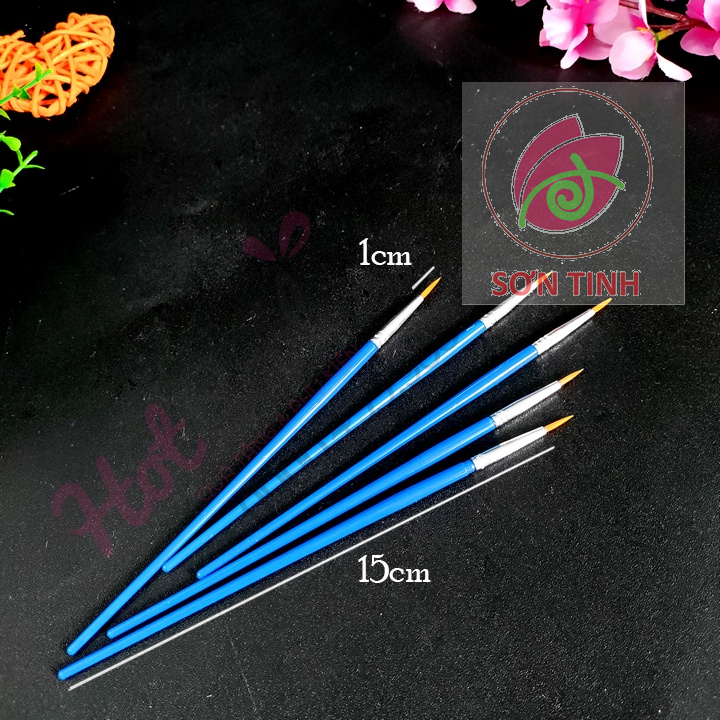 Cọ vẽ tô màu đầu nhọn, đầu dẹp tô tượng sơn nước sơn chậu
