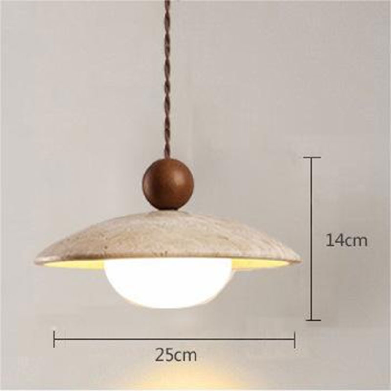Cross-border modern dining room bedroom bedside chandelier cream wind yellow travertine industrial wind long line adjustable chandelier