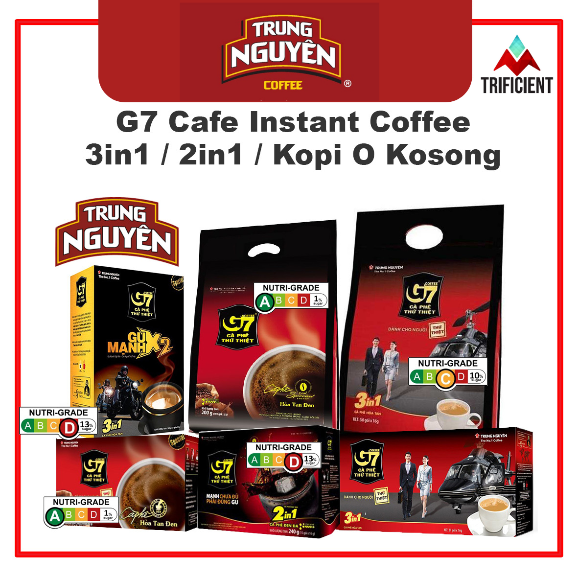 (SG READY STOCK) G7 Cafe Instant Coffee 3 in 1 & 2 in 1 / Kopio Kosong