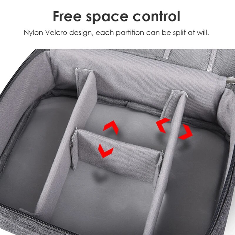 Electronic Bag Travel Cable Accessories Bag Waterproof Double Layer Electronics Organizer Portable Storage Bag For Pad Charger