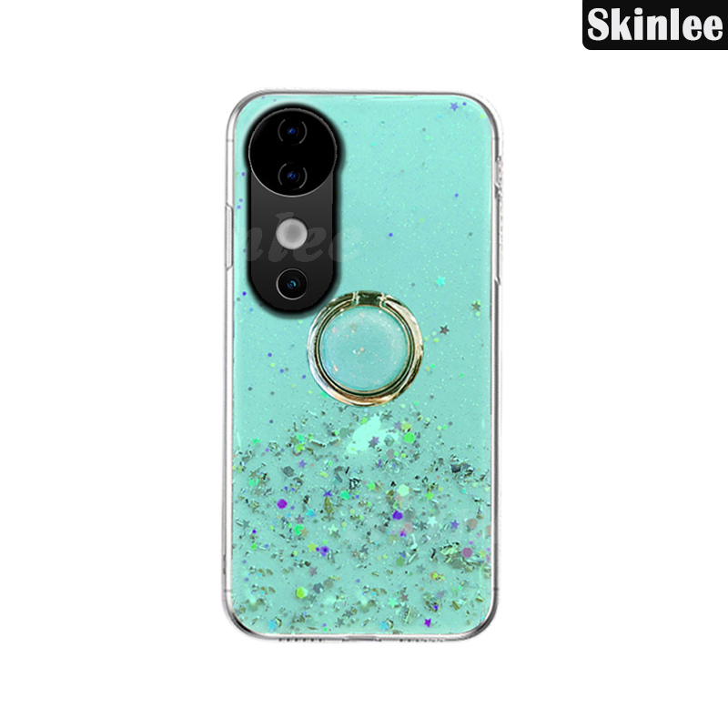 Phone case For Vivo V40 Back cover Glitter Starry Sky Bling Ring Lanyard Shiny Transparent Holder Stand Girls Soft Cover For Vivo V40 Pro Cover cases.