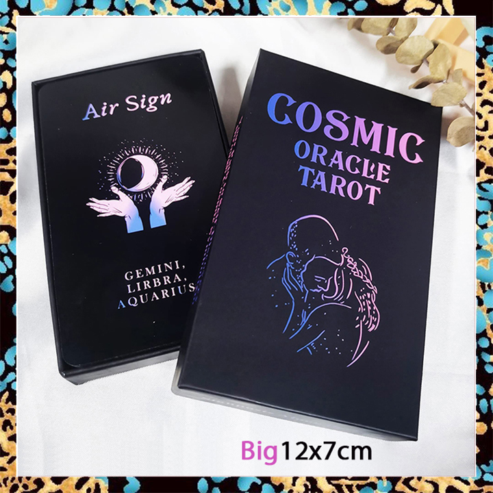 Cosmic Oracle Card | Meaning on the Cards | Standard Big Size 12x7cm | Divination Cards | Fortune Telling Game | Black Version
