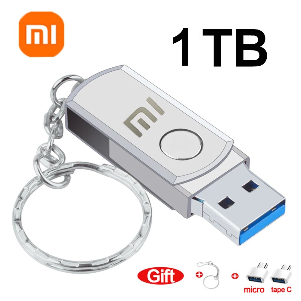 Xiaomi 2t 16t u disk mobile phone 1tb high speed usb3.0 type-c computer dual-use dual interface metal flash memory