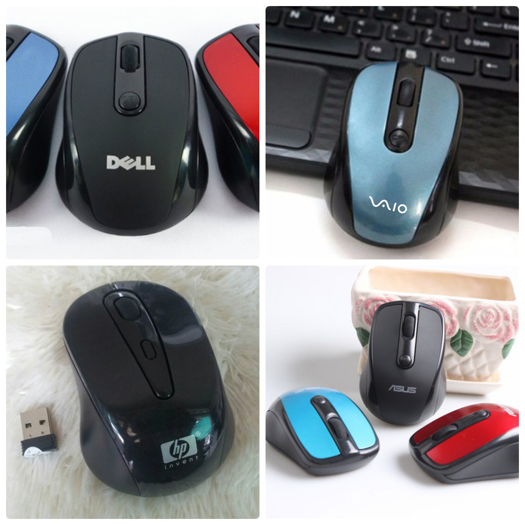 CHUỘT KHÔNG DÂY DELL/HP/VAIO/ASUS AUTO LED 4D CAO CẤP ( NHIỀU MÀU )
