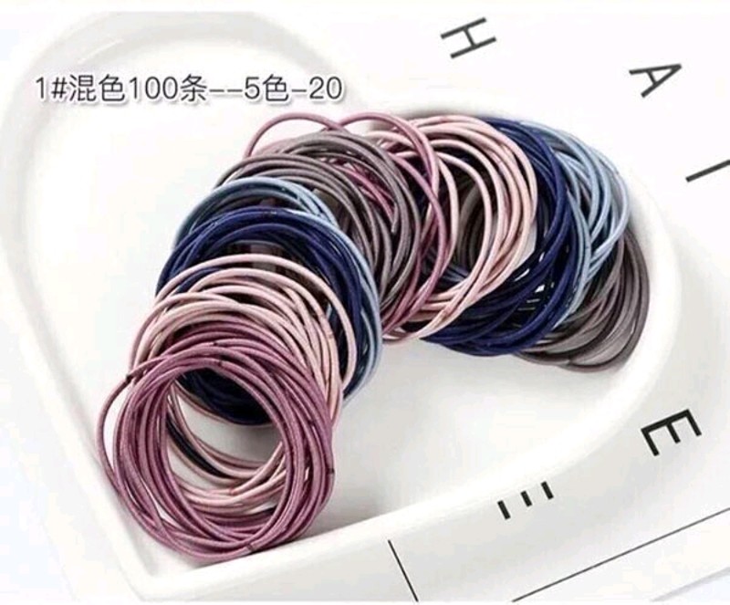 Set 50 thun cột tóc nhiều màu
