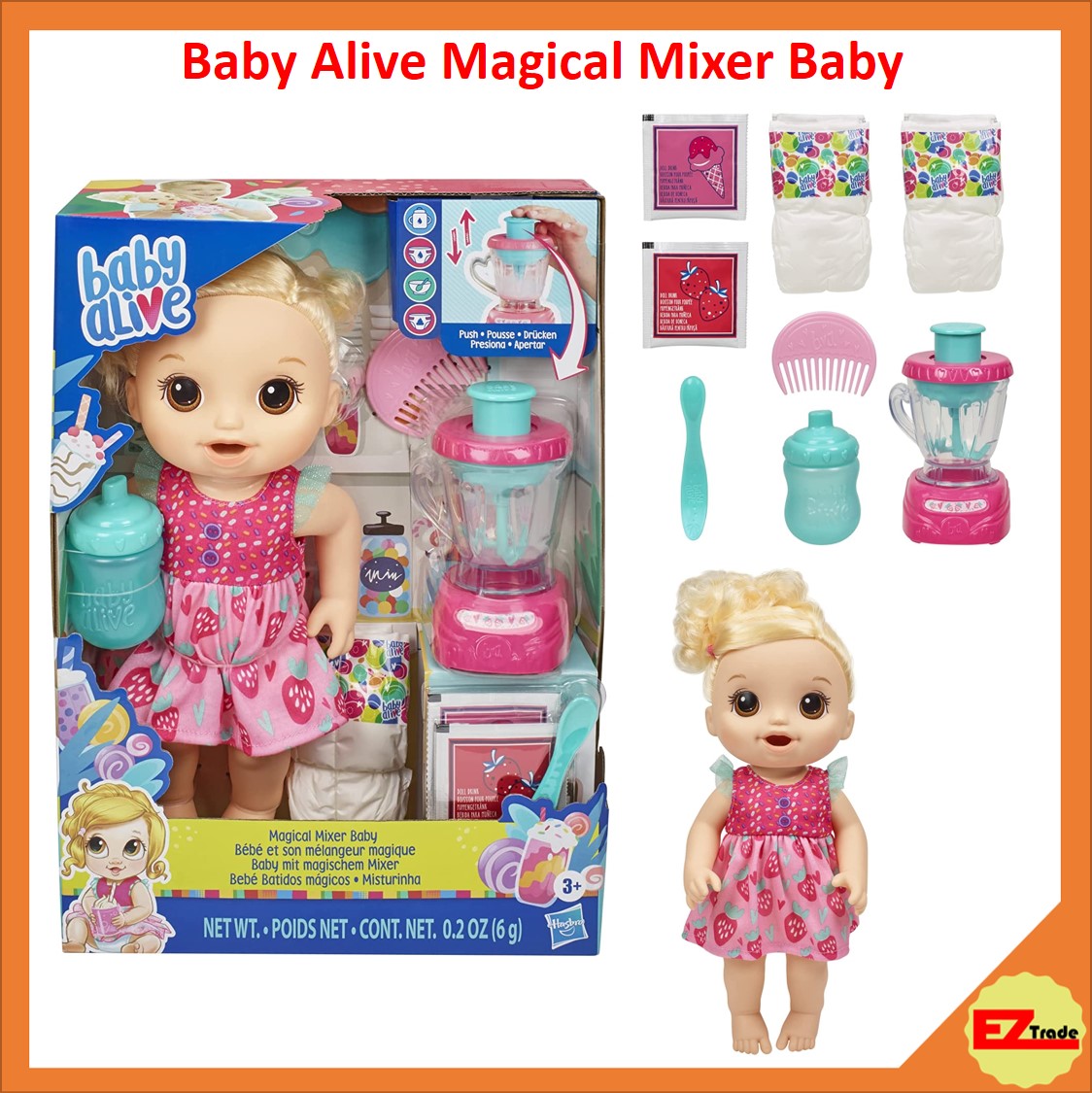 Baby Alive Magical Mixer Baby Doll - Strawberry Shake