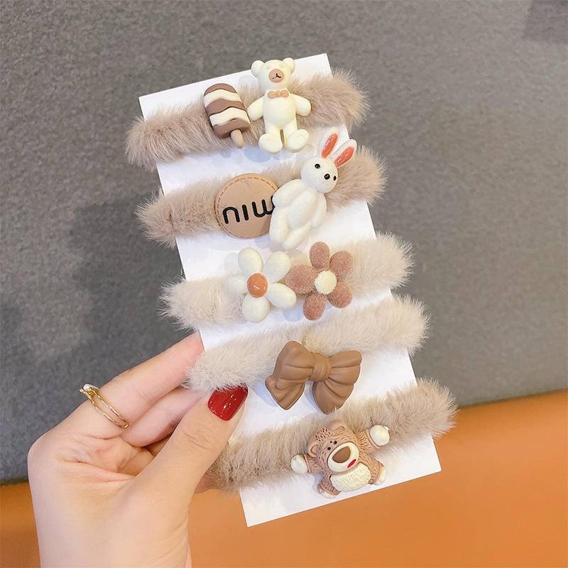 Kẹp tóc cào tóc hình cún con nhiều màu phong cách mới dễ thương
