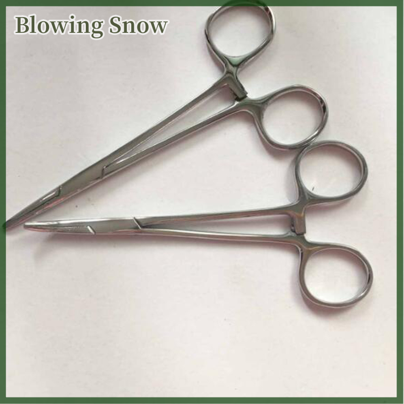 Blowing Fishing Pliers Stainless Steel Fish Hook Remover Curved Tip Clamps  Line