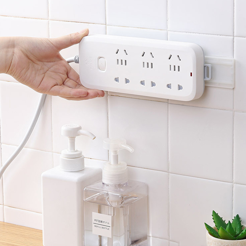 Eioce dụng cụ cố định ổ cắm điện để bàn tự dính dụng cụ cố định ổ điện nhiều lỗ treo tường bộ kẹp giữ dây cáp dụng cụ cố định gắn tường có thể tháo rời phích cắm