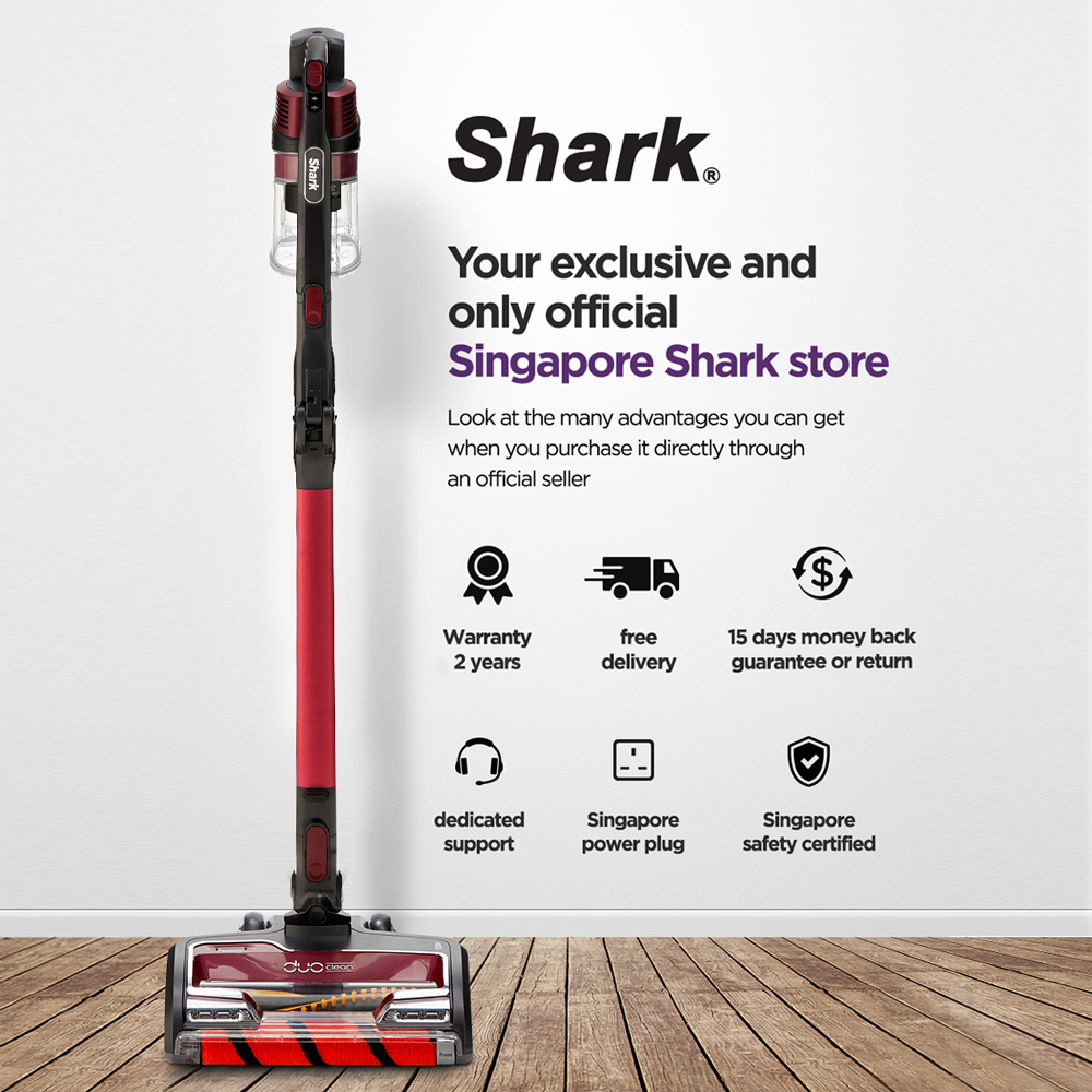 Shark Vacuum Anti Hair Wrap with Duo Clean Cordless Vacuum Cleaner Flexible Wand (IZ202