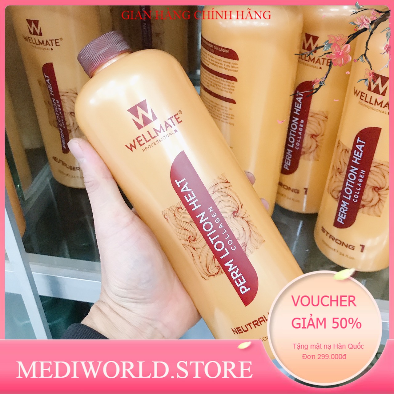 (Nguyên Cặp) thuốc uốn nóng hoa sứ wellmate