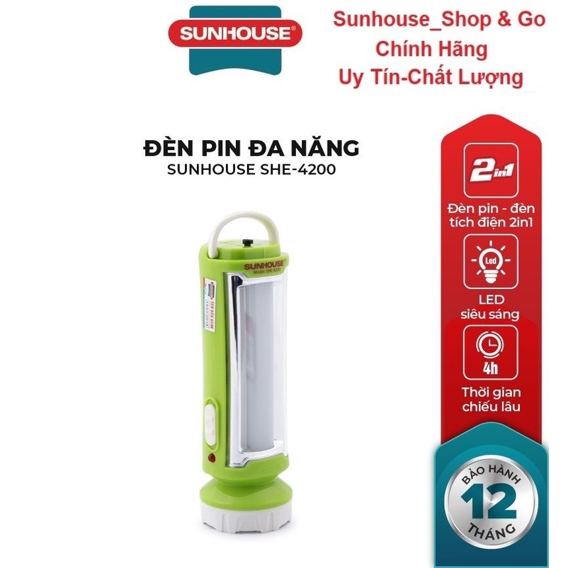 Đèn pin đa năng Sunhouse SHE-4200