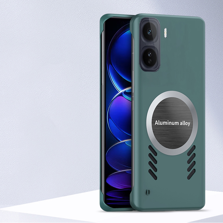 Phone case Vivo iqoo NEO 11 Ultra Thin Frameless Case Matte Adsorption Metal Heat Dissipation Ring Back Cover iqoo NEO11 Case.