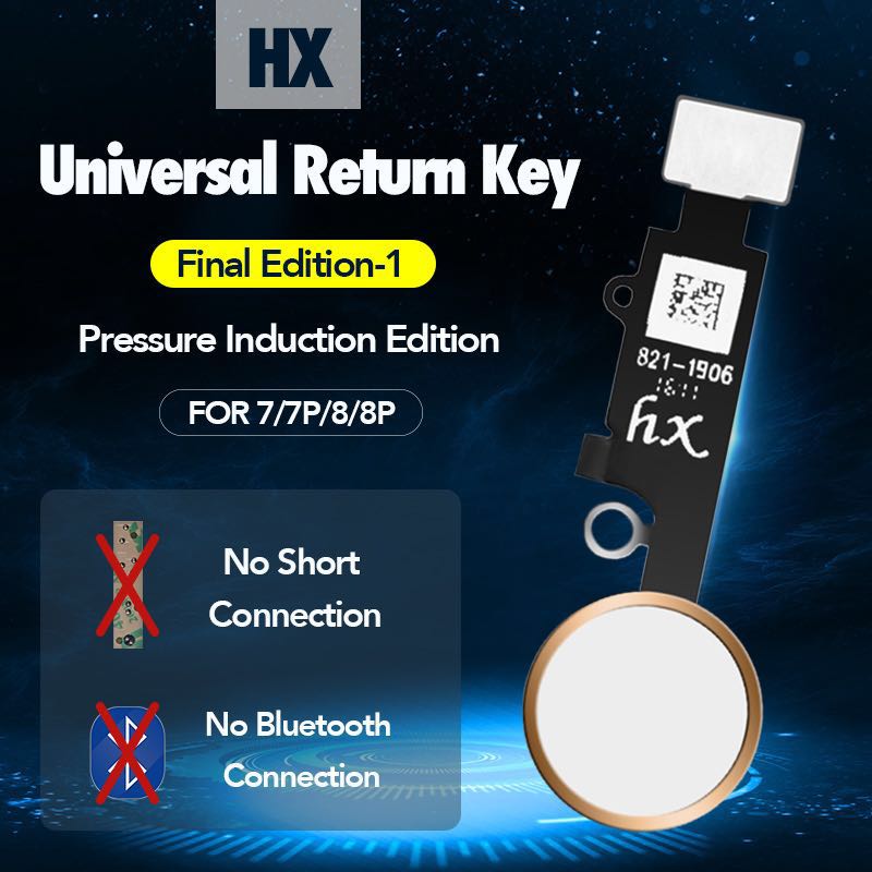 Hx Final Edition Universal Return Key Home Button Flex Cable For Iphone 7/7 Plus/8/8 Plus Repair No Short Flex Bluetooth Connect