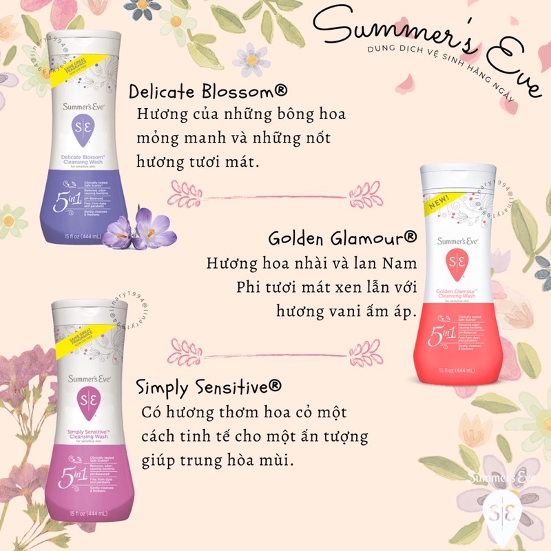 [Nhiều Size - Đủ Mùi] Dung Dịch Vệ Sinh Phụ Nữ Summer's Eve Cleansing Wash