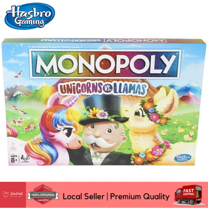 Hasbro Monopoly Unicorns Vs Llamas Board Game Lazada Singapore