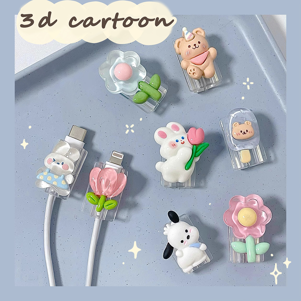 Charger Cover Protector Cord Protector For Charger for iPhone 18/20W Cable Winder Clip Data Cable Holder Ties Charging Data Protector Usb Charger Cord Management Cable Organizer