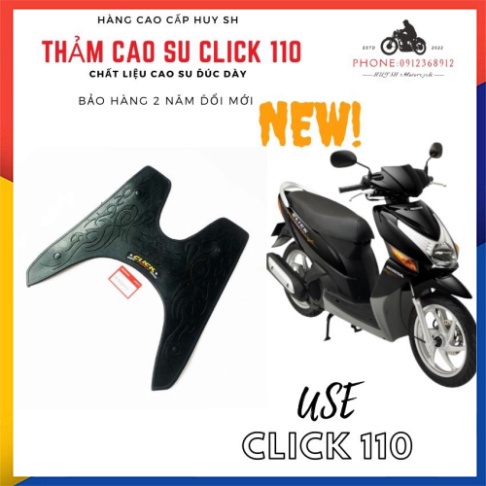 Thảm lót chân Click 110 - Thảm Cao Su Xe Máy Click 110 [ hình Thật]