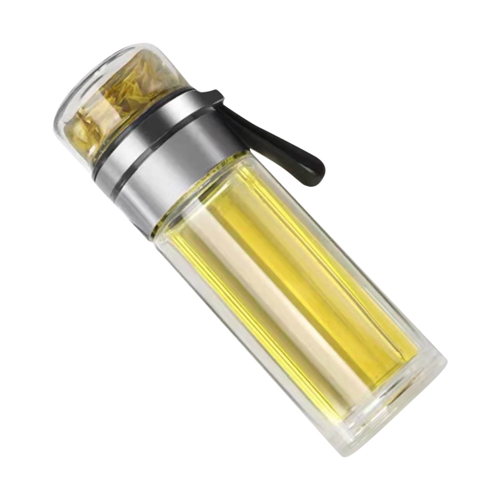 Glass Transparent Tea Bottle Portable Tea Water Bottle Tea and Water Separation Bottle