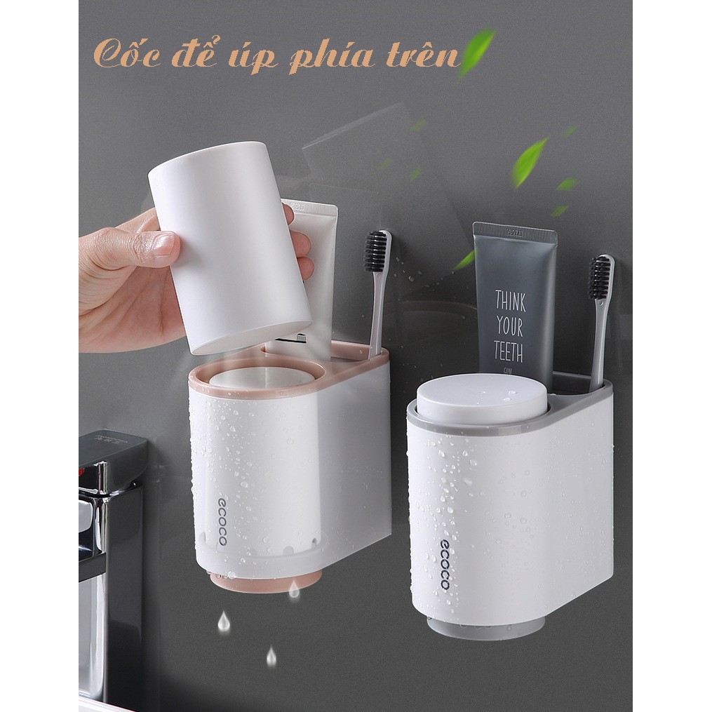 Kệ để Bàn Chải Kem Đánh Răng Ecoco Mini dán cường lực siêu chắc
