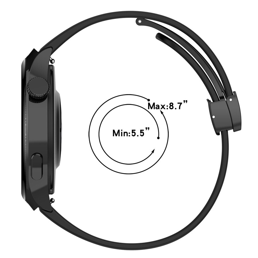 20MM / 22MM Silicone Folding Buckle Strap for Xiaomi Redmi Watch 5 Active / Redmi Watch 5 Lite / Redmi Watch 3 Active Watch Strap Band Replacement Bracelet Accessories for Samsung Galaxy 7 FE 6 5 4 Active 2 / Huawei Watch GT 5 4 3 2 / Realme Watch 3 2 Pro