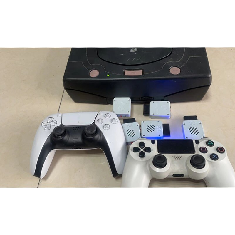 Blueretro Wireless Bluetooth Game Controllers Adapter Converter With PS4 PS5 Switch Pro PS3 Controller For SEGA Saturn Console