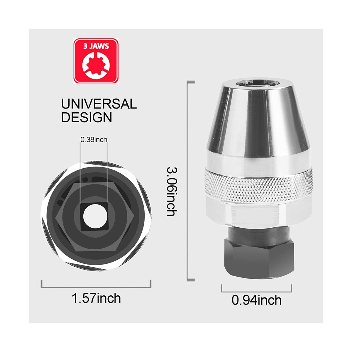 Damaged and Stud Extractor Tool Easy Out Bolt Extractor Set Tool Stud Extractor Tool Grips and Removes 1/4-Inch to 1/2-Inch Studs for Broken, Rounded Off, Painted over