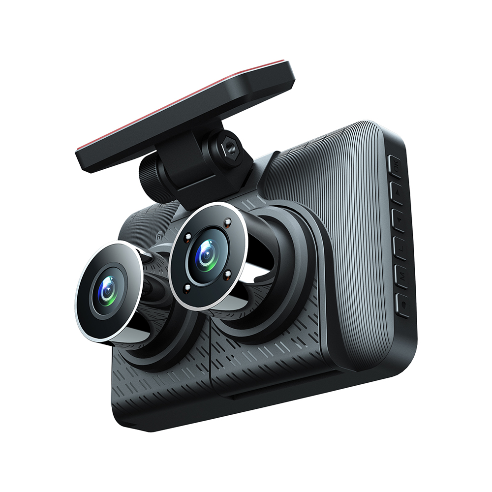 Aumotop Dash Camera with Triple Camera Setup and Night Vision - Front Rear and Inside Recording for Auto Safety