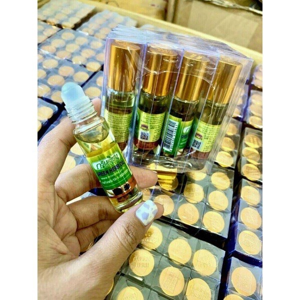 Dầu Gió Lăn Nhân Sâm Thảo Dược Green Herb Thái Lan 8ml