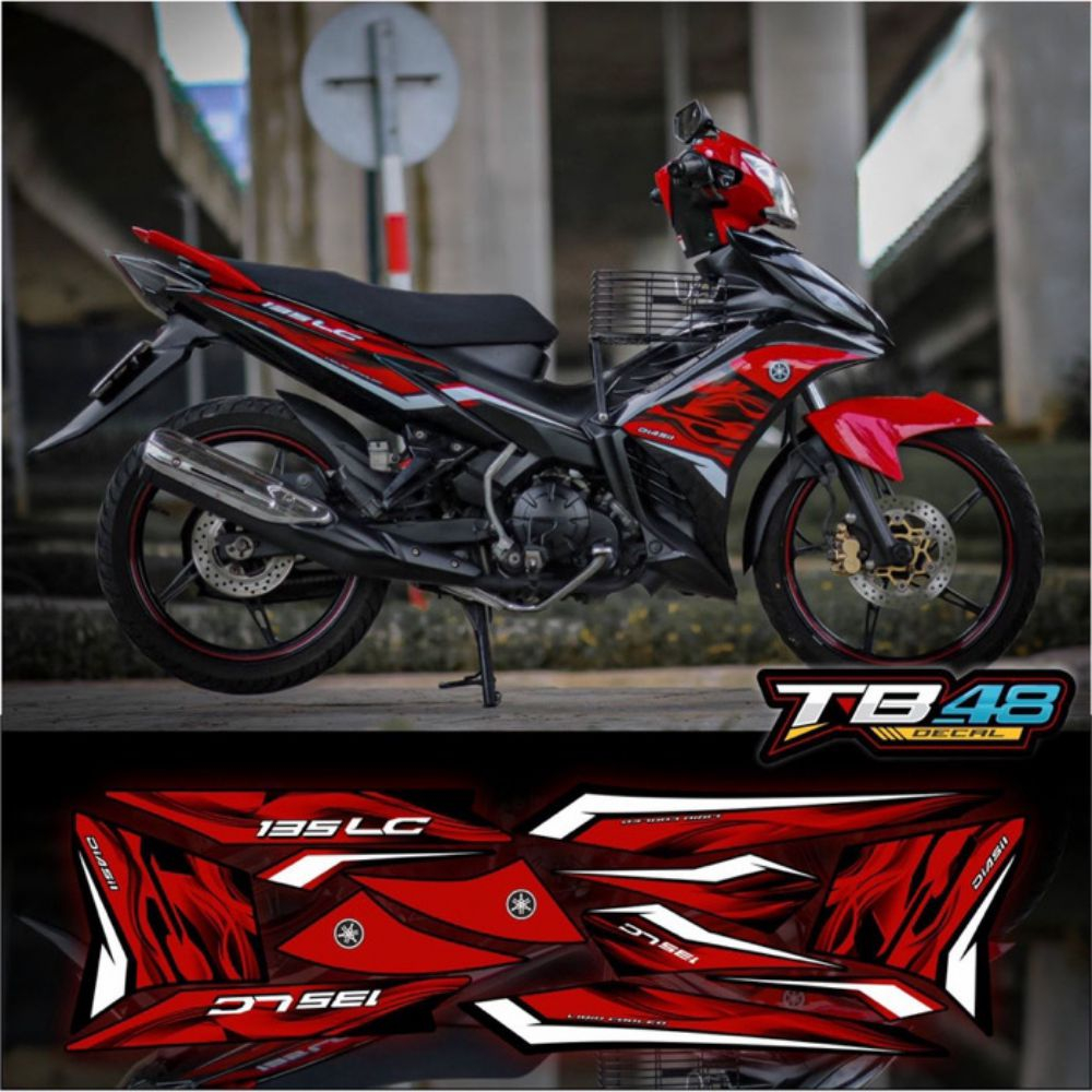 Tem exciter 135 - 50 v7 đỏ đen