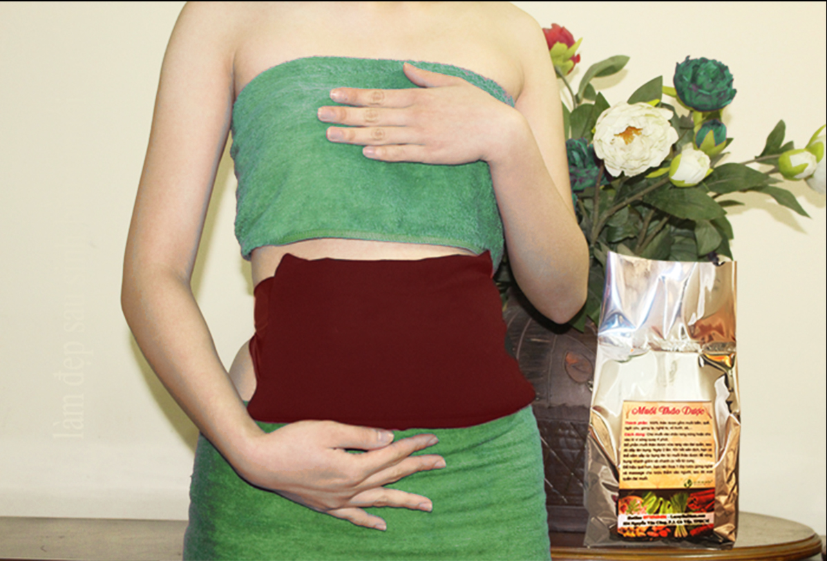 [HCM] ComBo Muối Chườm Bụng Thảo Dược Và Gen Nịt Bụng.
