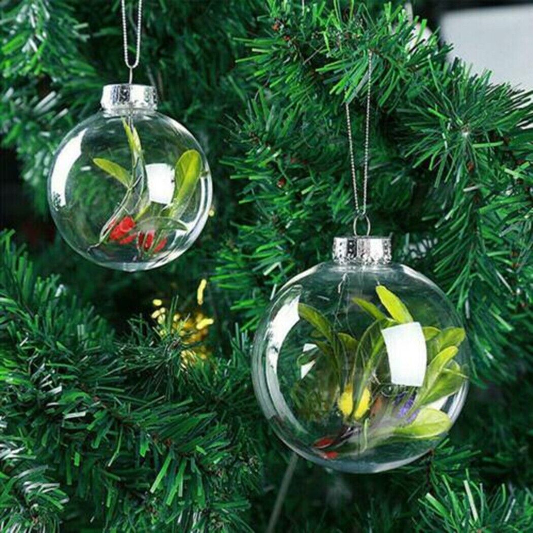 Clear Baubles For DIY Decor Plastic Clear Baubles Clear Plastic Baubles Openable Ball Ornaments Transparent Christmas Ornaments