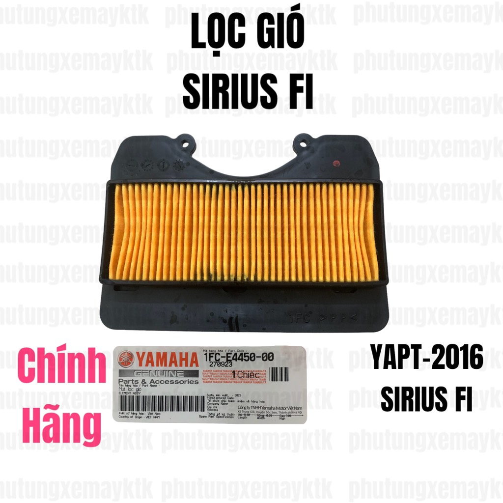Yapt-2016 lọc gió-sirius fi