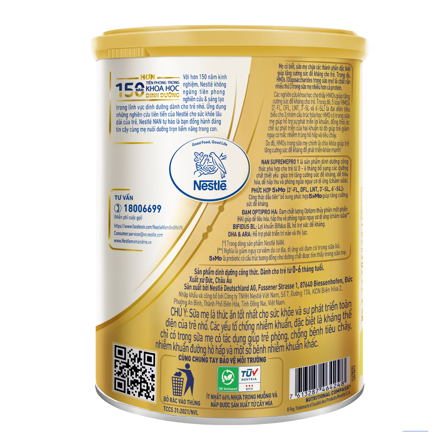 Sữa bột Nestle Nan Supreme 1 5HMO 400g Mới