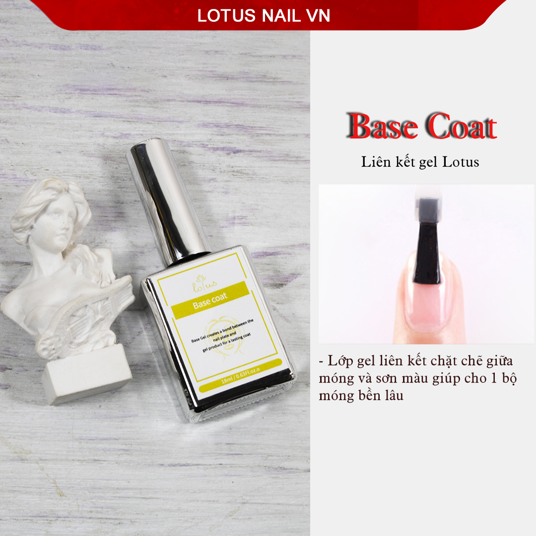 Base coat , gel liên kết Lotus chai 18 ml