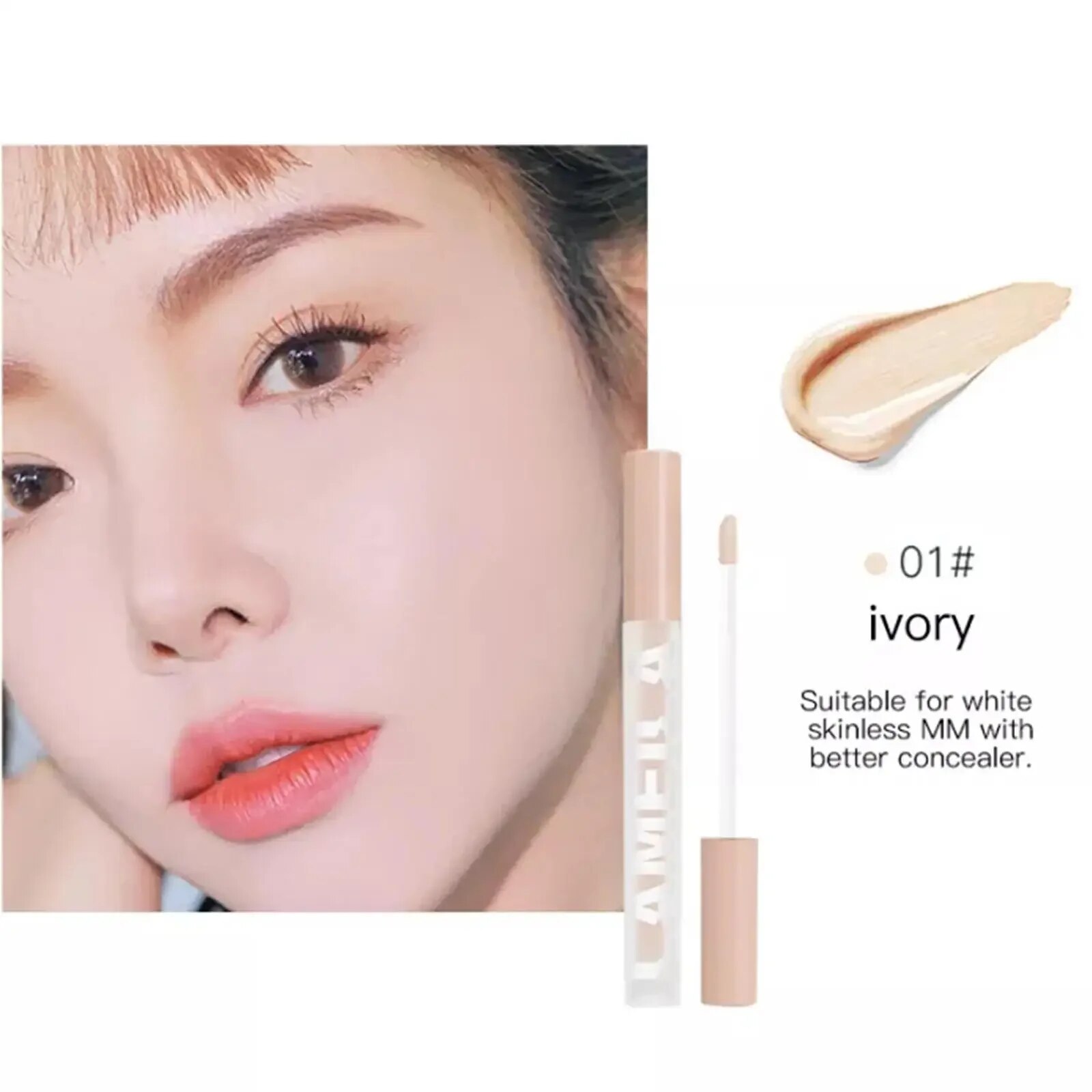 Eye Liquid Concealer Base 3 Colors Full Coverage Suit For All Skin Face Makeup Lip/Dark Eye Circle Cover Concealer Long Lasting. 